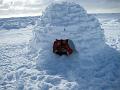 Blake in igloo